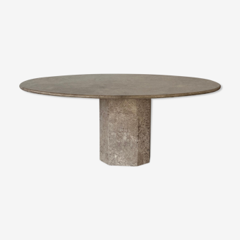 Grey travertine table