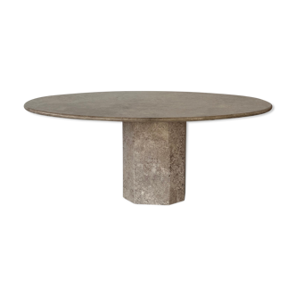 Grey travertine table