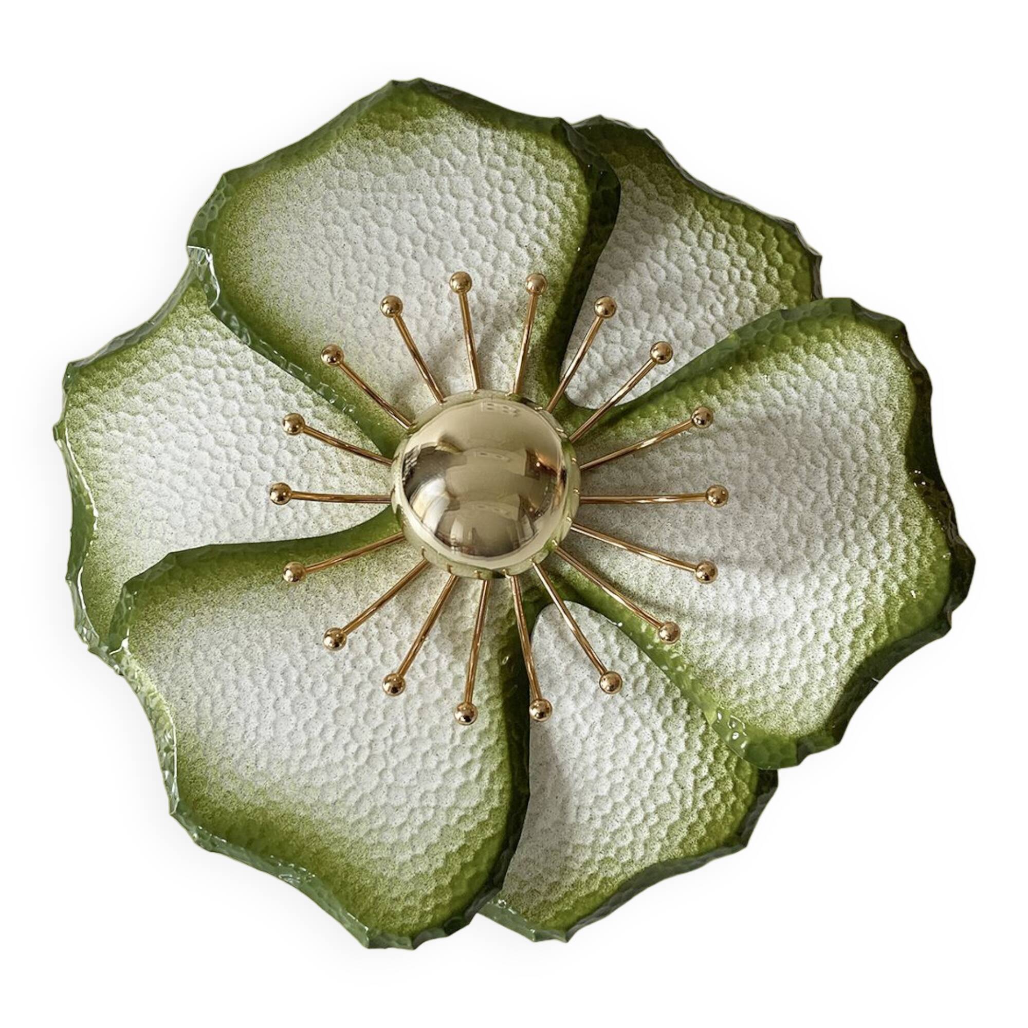 Metal floral lamp to pose La Samaritaine 1970