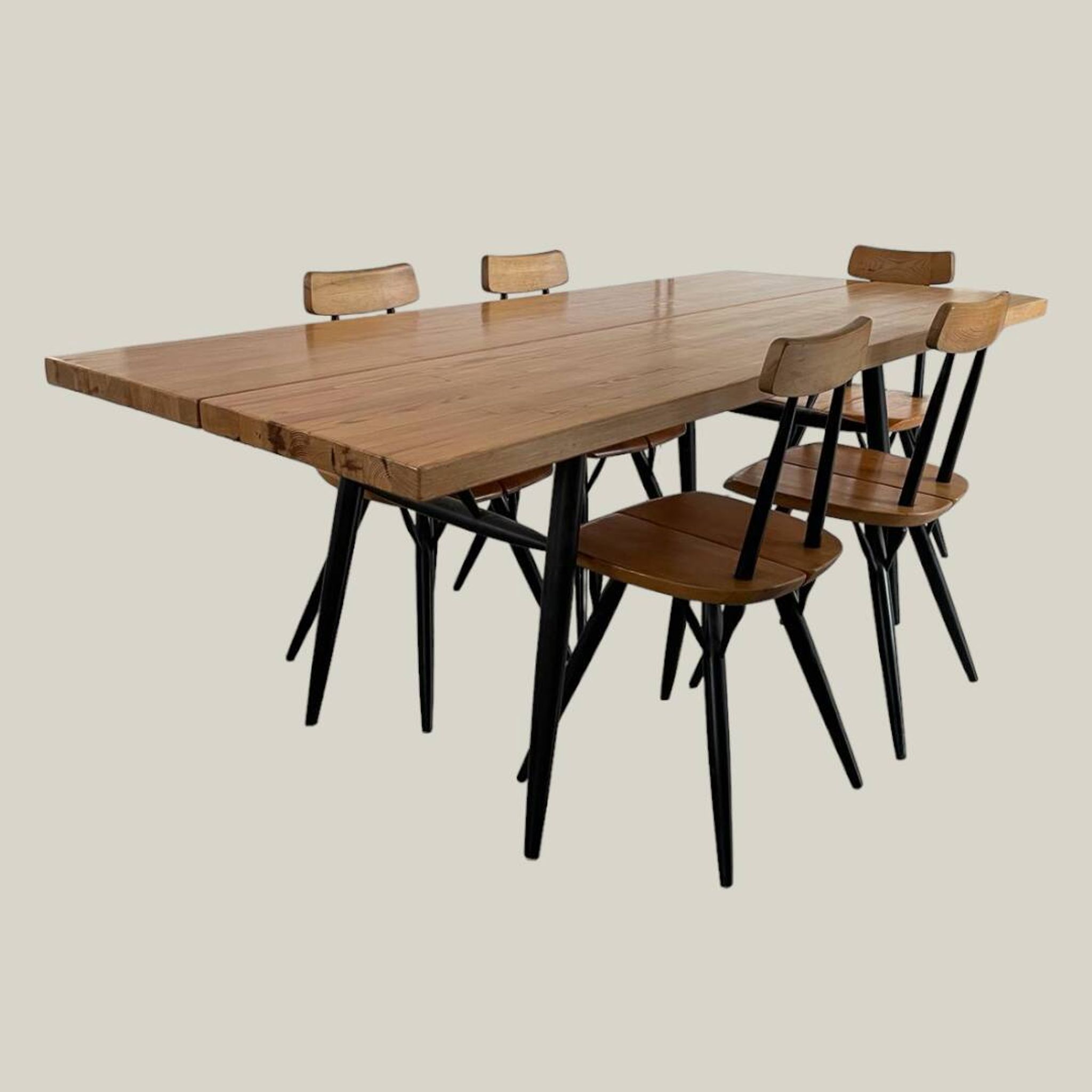 Dining set Ilmari Tapiovaara model Pirrka for Laukaan Puu 1950’s