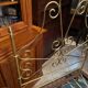 One person romantic bed with bedside table brass bedroom chair