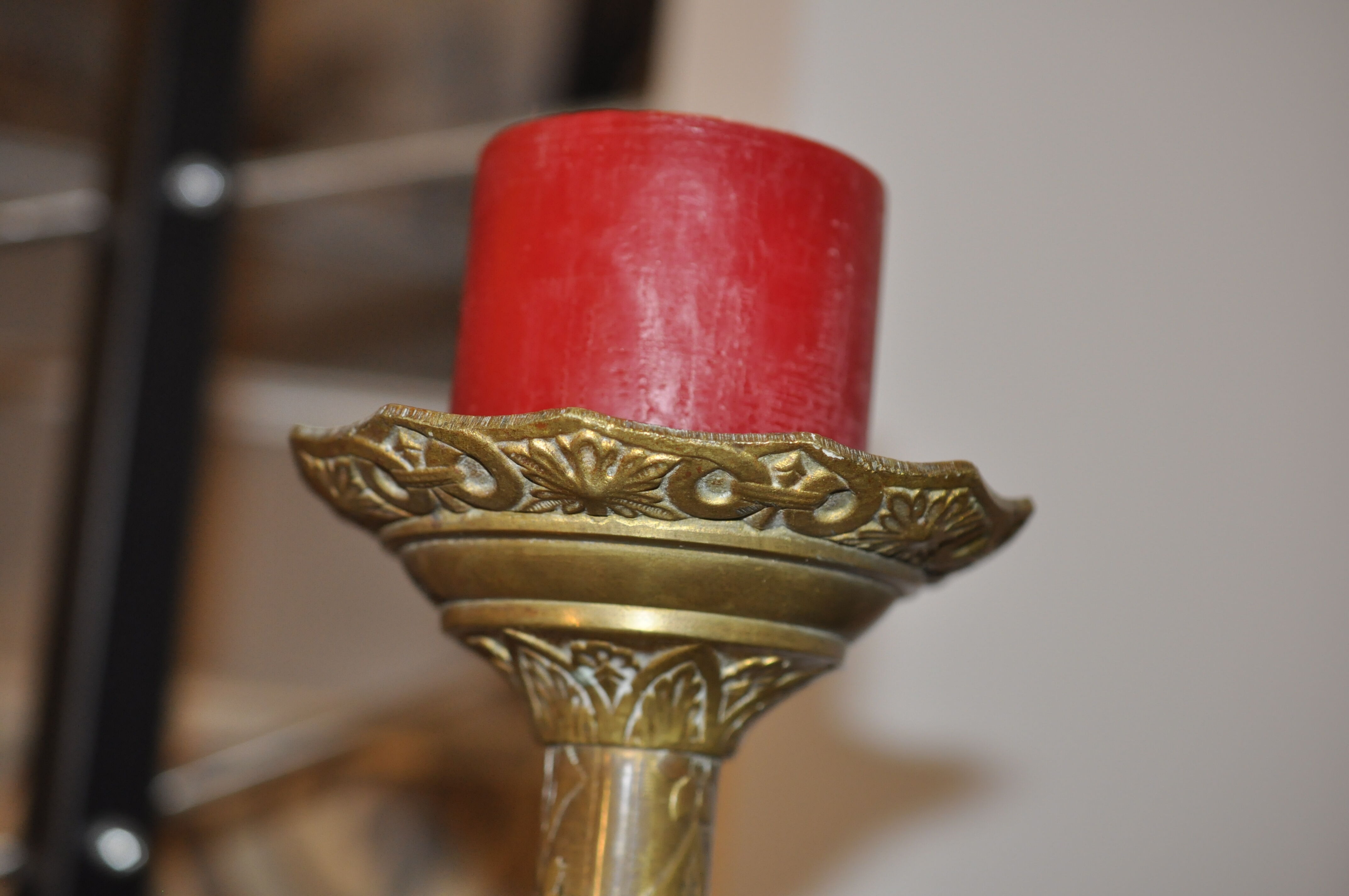 Pair of church candleholders