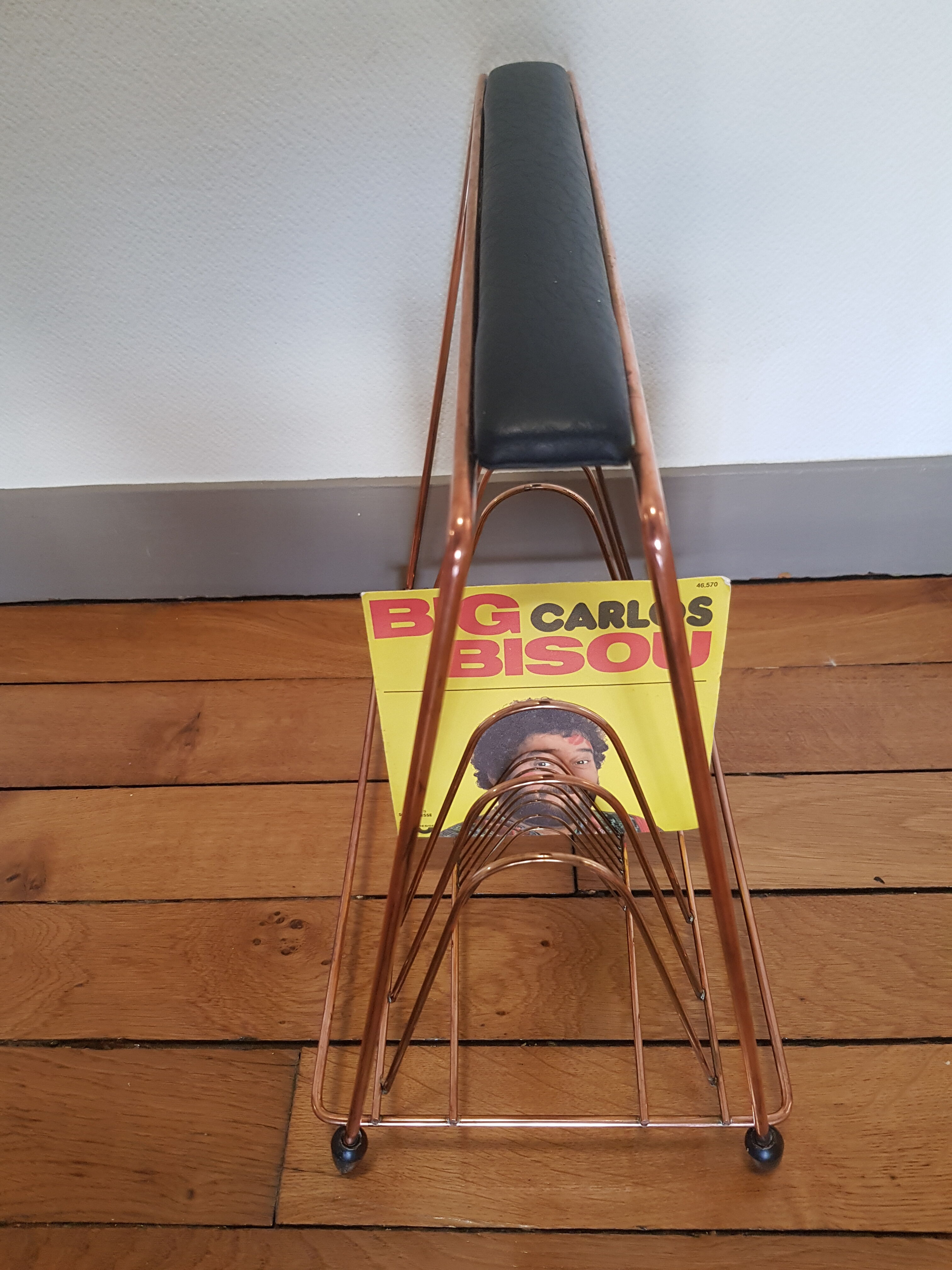 Brass and skai vinyl holder
