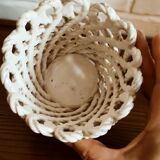 Woven earthenware pot