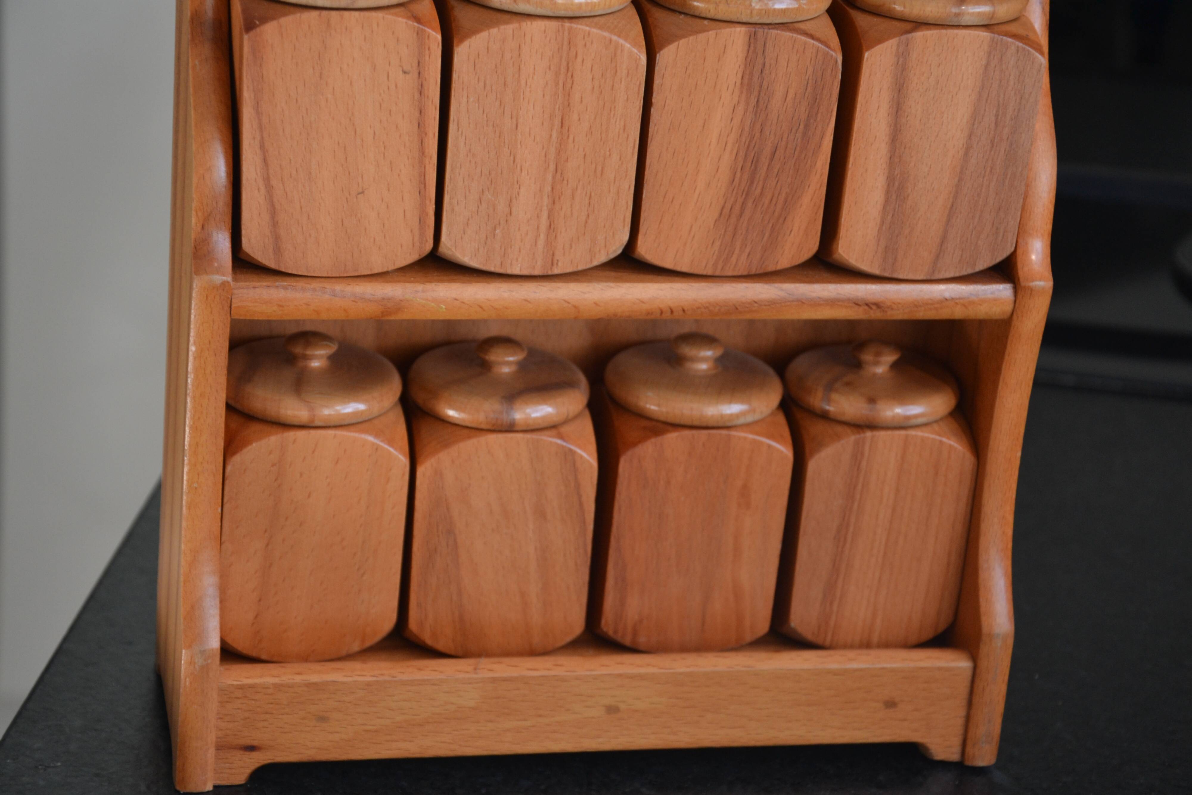 Wooden spice rack