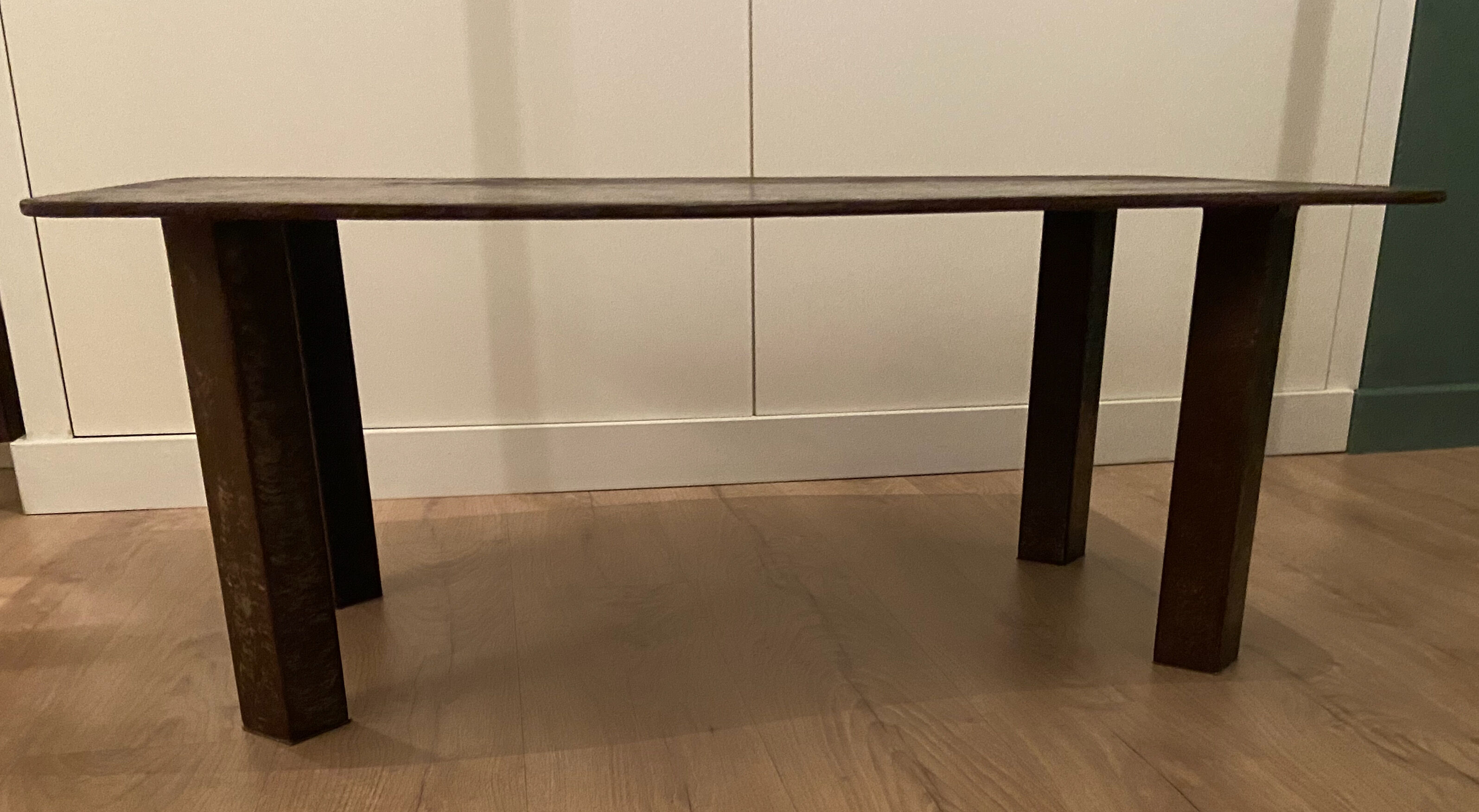 Rusty steel coffee table