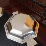 Art Deco plate 1930 silver metal