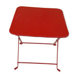 H 43 cm red metal folding coffee table