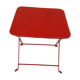 Table basse pliante en métal rouge H 43 cm