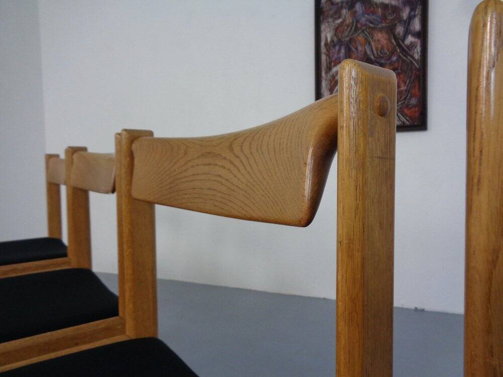 Danish Oak Dining Chairs, Set of 4, 1960s