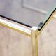 Side table milk smoked glass