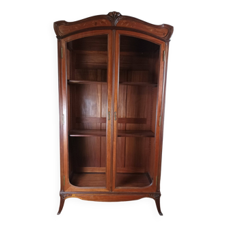 Art Nouveau period bookcase in mahogany, Nancy school