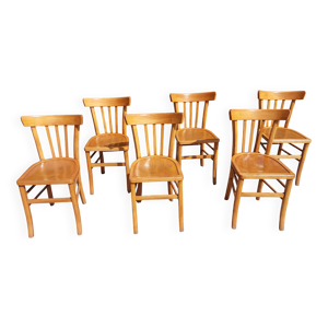 6 chaises bistrot, teinte