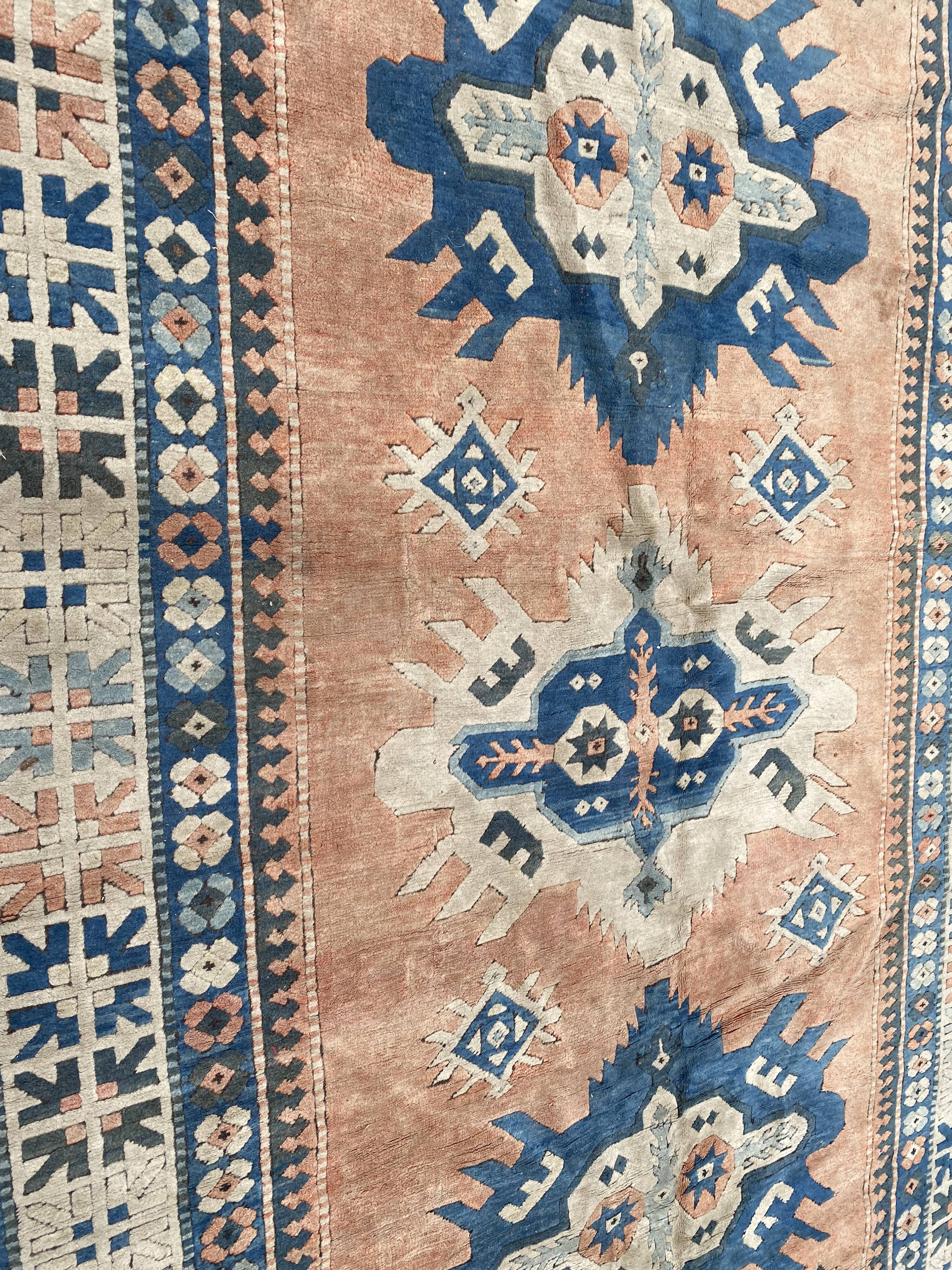 Vintage Turkish carpet Kars Anatolia handmade 224x324 cm