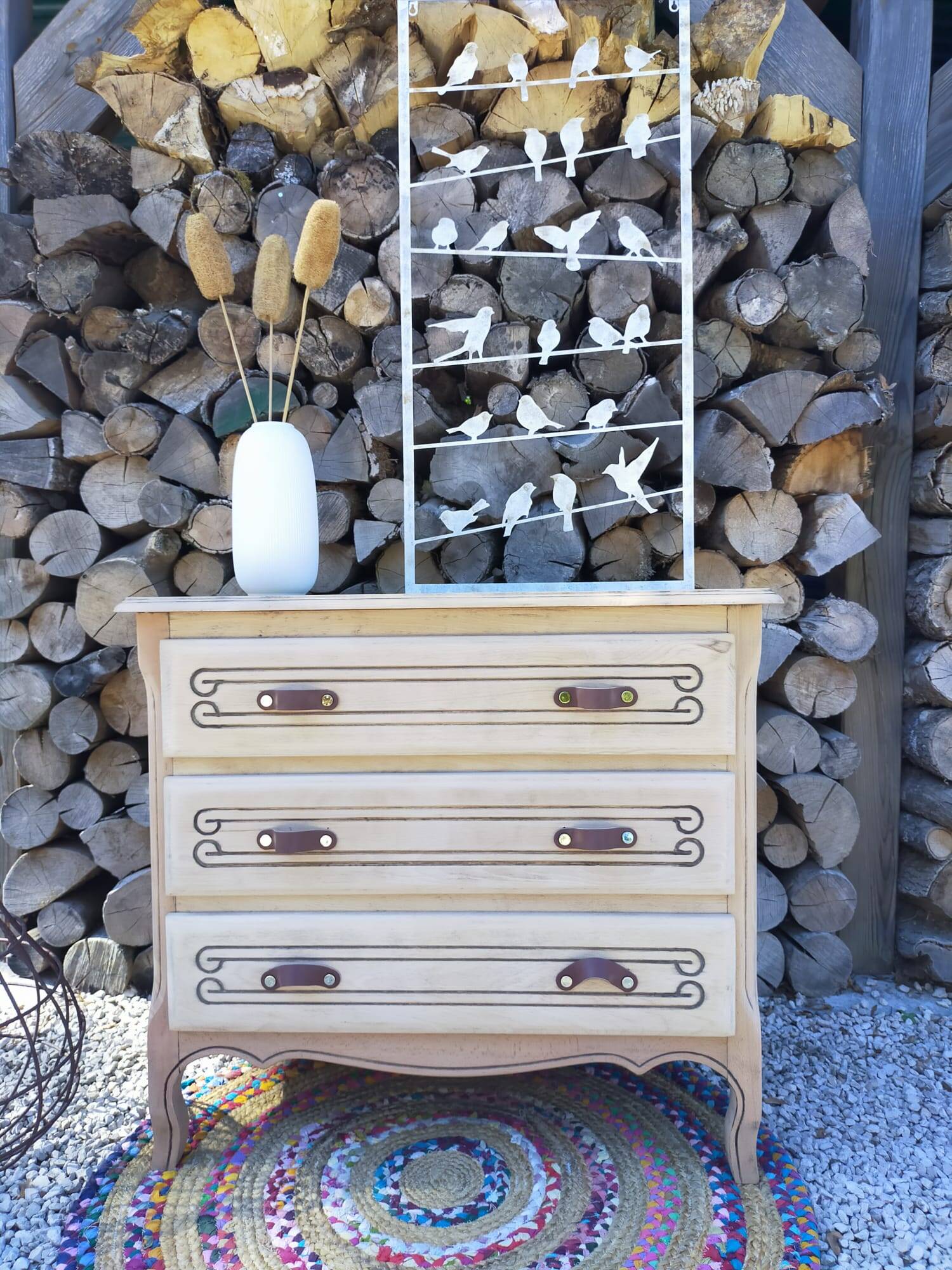 renovated wooden chest of drawers
