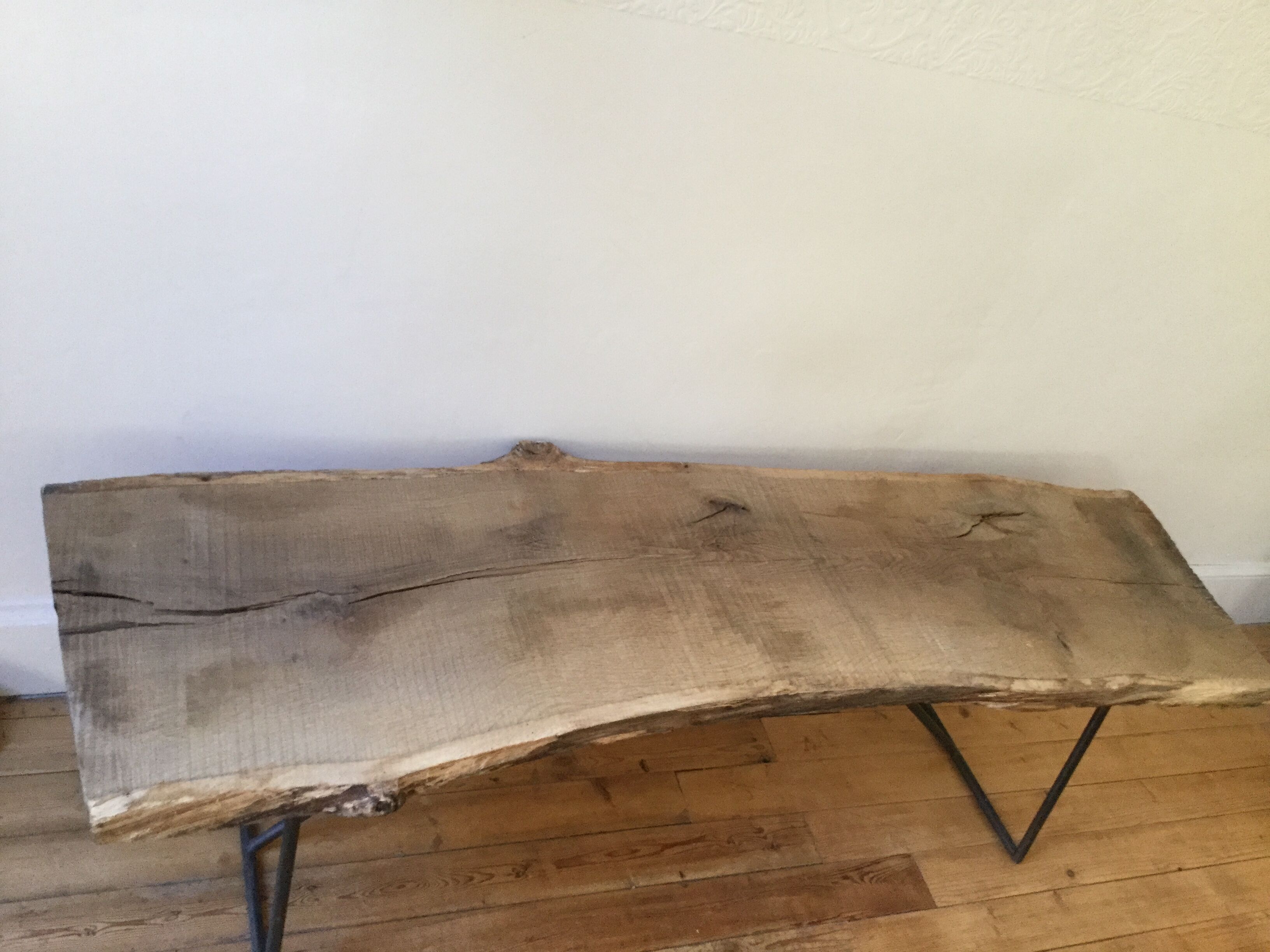 Wooden and iron bench