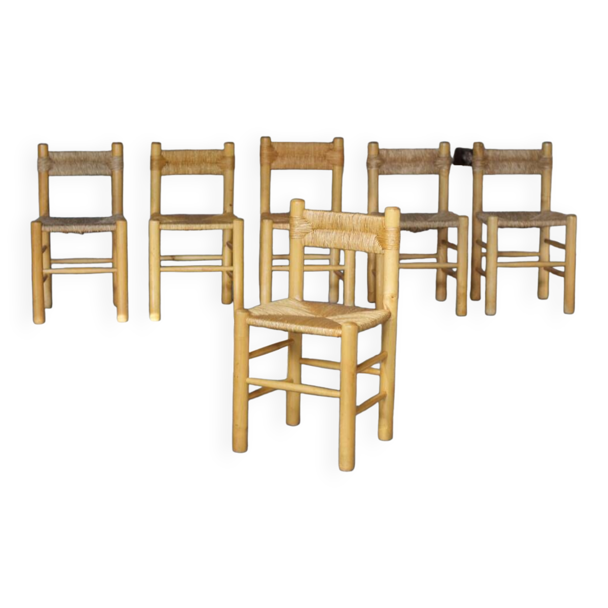 Chaises de salle à manger style Perriand