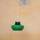 Vintage green glass suspension