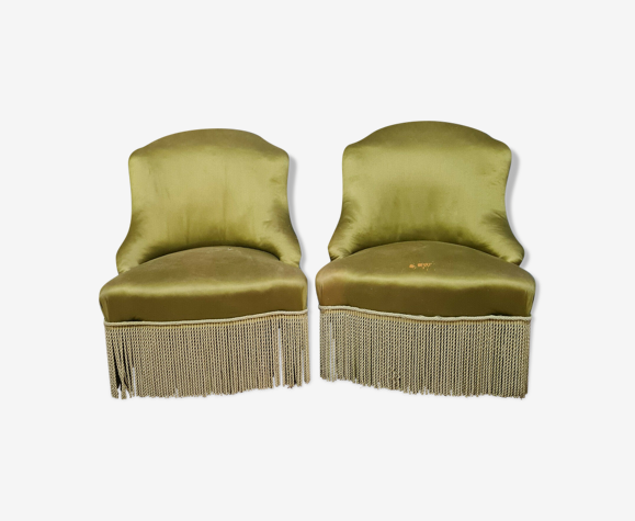 Pair of armchairs or toad drivers Napoleon III era around 1850-1880