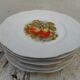 Lot of Six porcelain plates, fruit decoration