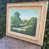Old garden landscape painting