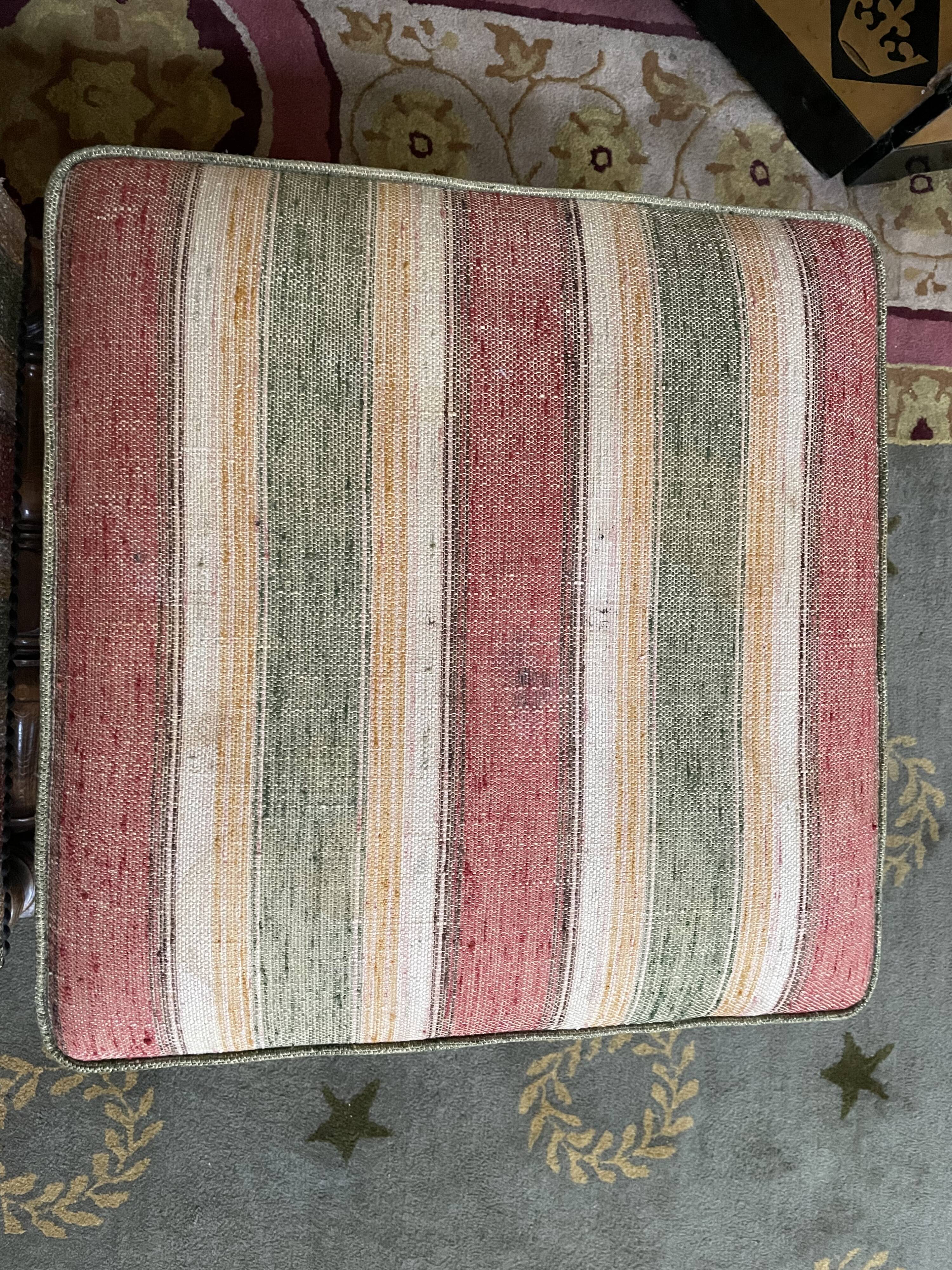 Pair of Louis XIII style poufs