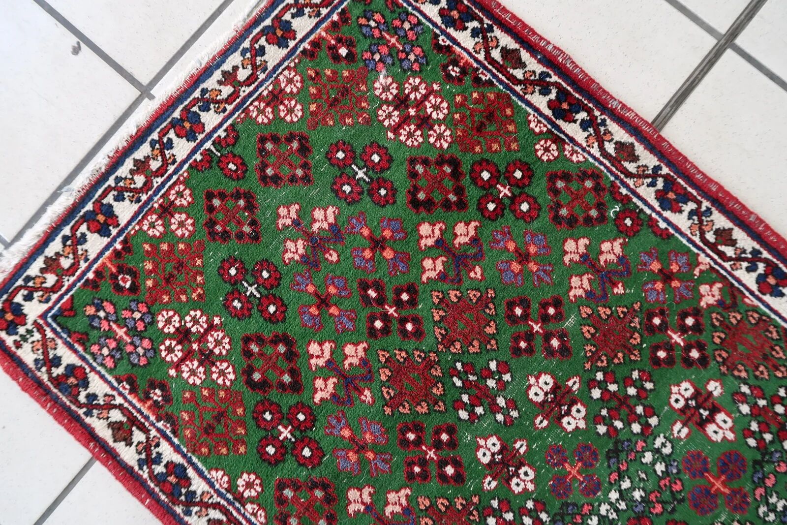 Handmade antique Persian Joshagan runner 1.8' x 4.8' (57cm x 149cm) 1930s