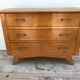Ancienne commode scandinave 3 tiroirs bois pieds compas années 50 vintage