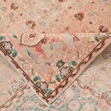 Pale Red & Teal Green Persian Heriz Rug, 288x382Cm