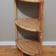 Bamboo and rattan corner shelf