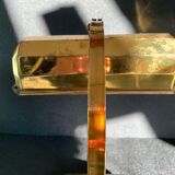 Small art deco side lamp in golden brass