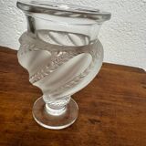 Crystal vase signed Lalique France model Ermenonville