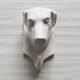 Patère en porcelaine chien.
