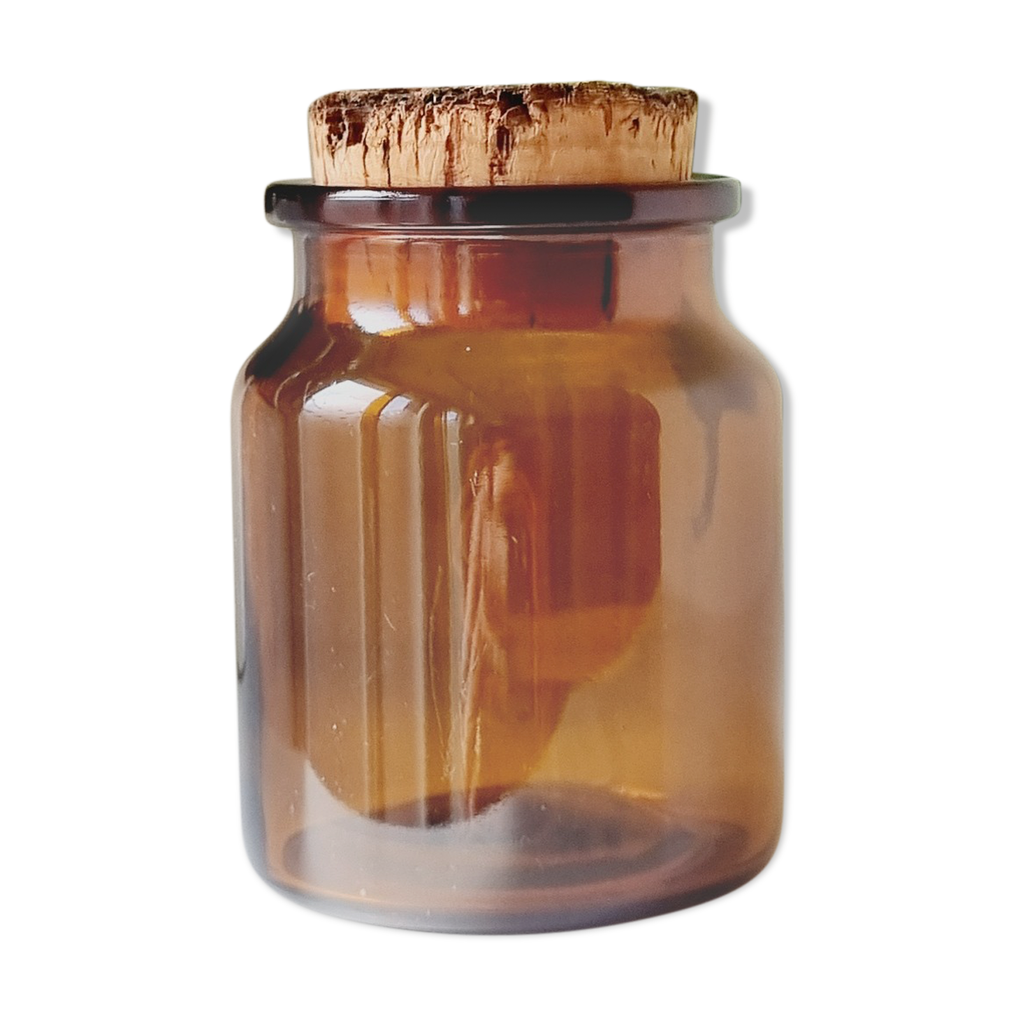Pot verre marron et liège