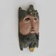 Ancien masque mexicain en bois sculpté polychrome. Années 50