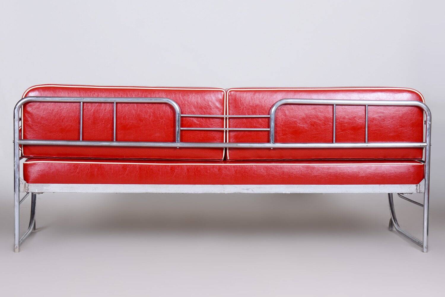 Bauhaus Leather Sofa attributed to Robert Slezak, 1930s