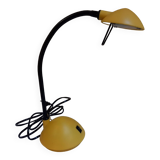 Lampe de bureau jaune, orientable, Mathias, années 1980