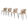 1950s set of 4 dining chairs from the Netherlands