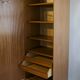Parisian wardrobe in natural blond mahogany from the 1960s
