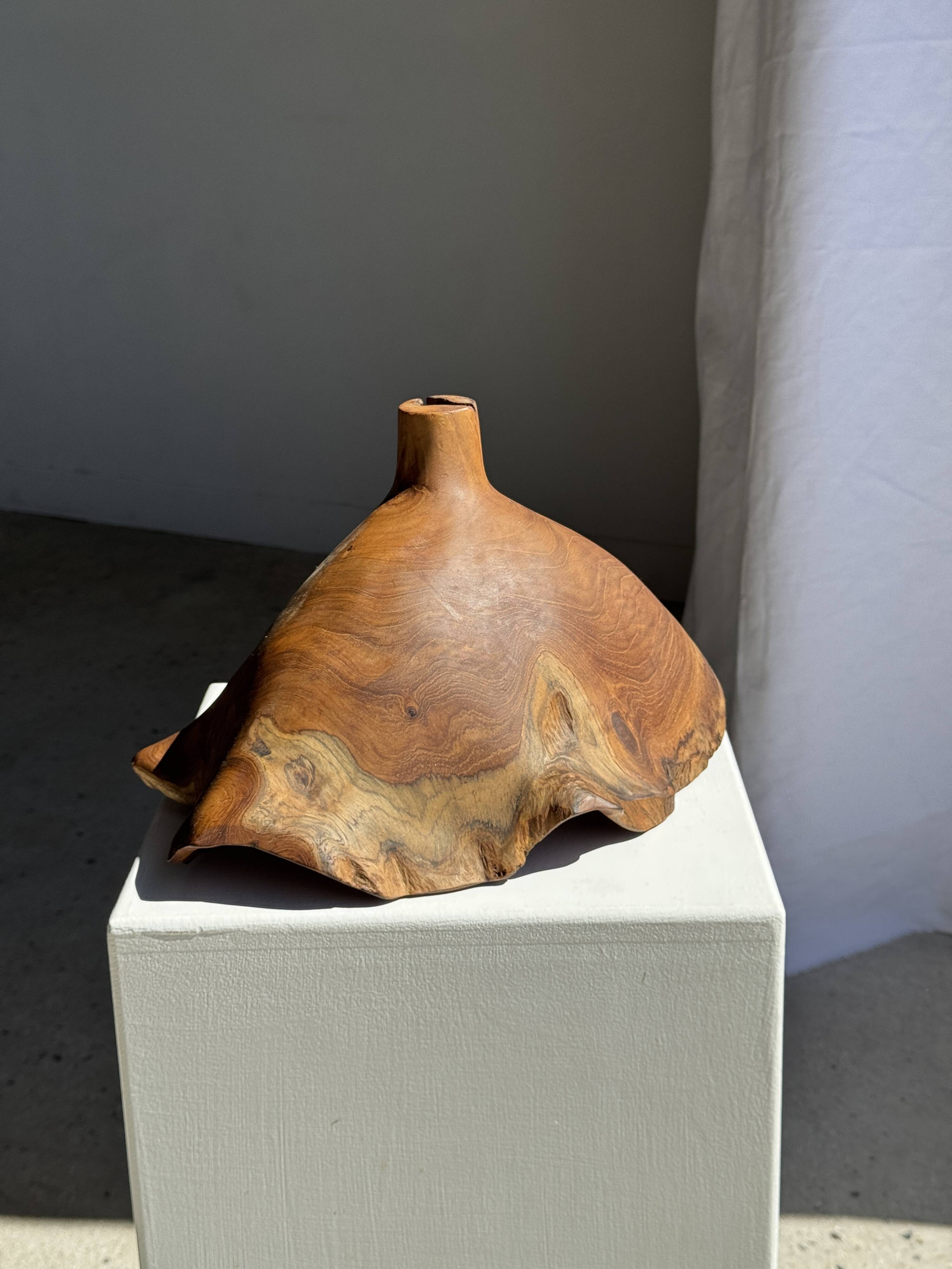 Small suspension in organic teak hat D30 H20