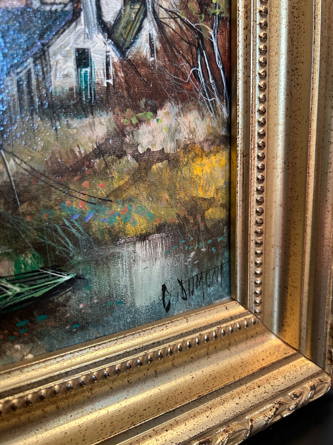 Oil painting on canvas C. Dumont