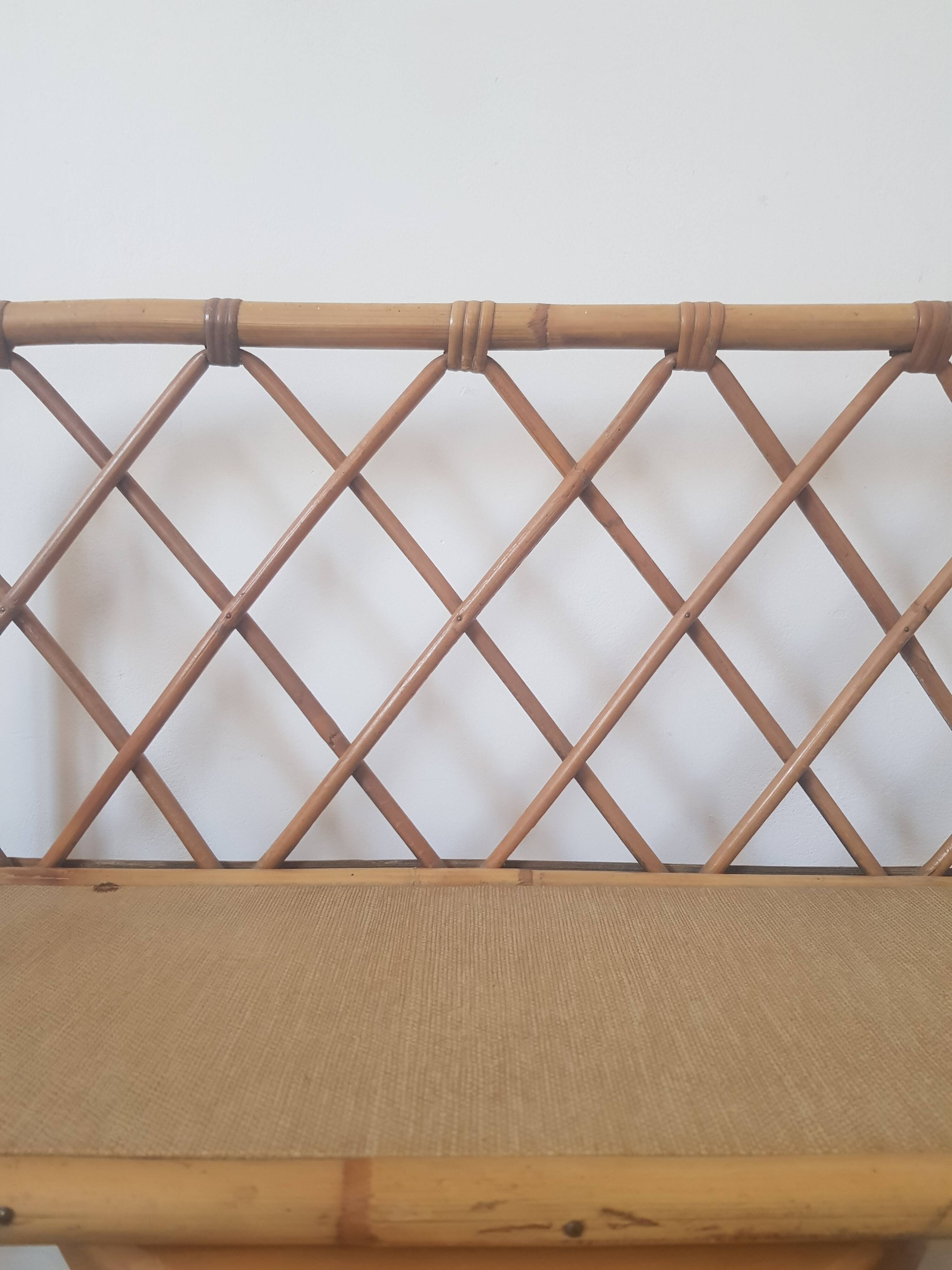 Rattan wall shelf