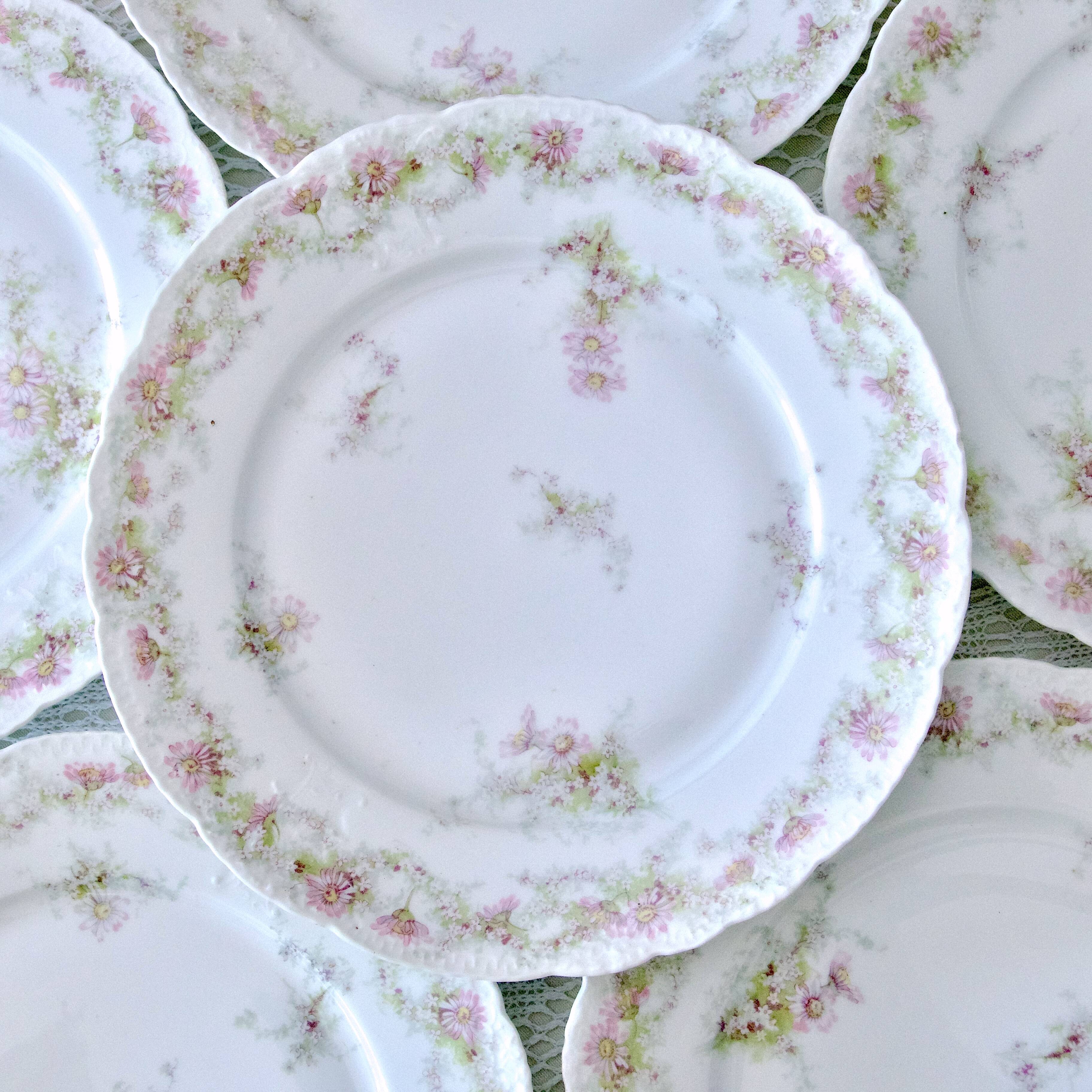 Emile Bourgeois porcelain plates, Drouot Paris