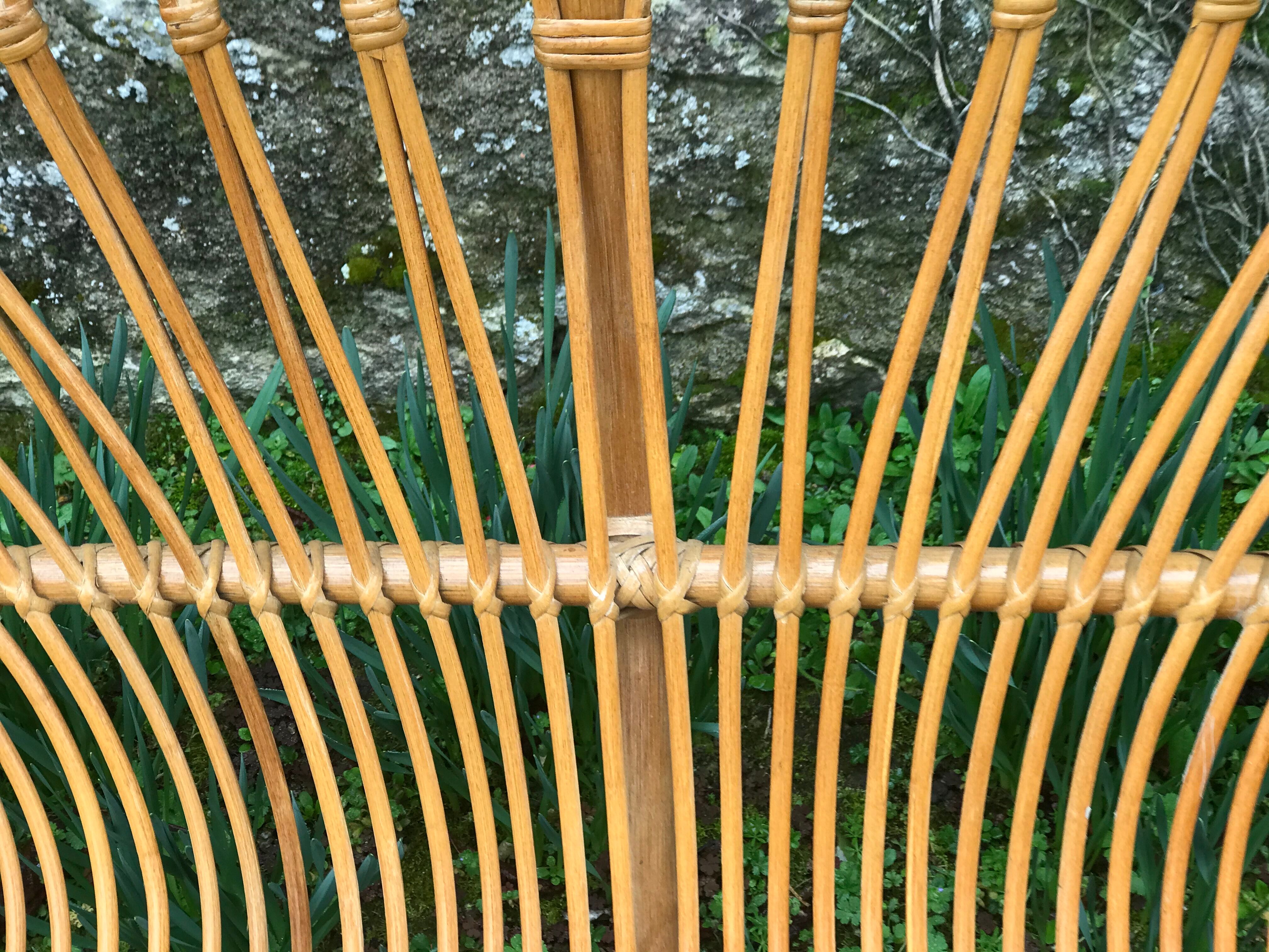 Vintage rattan seat length 103