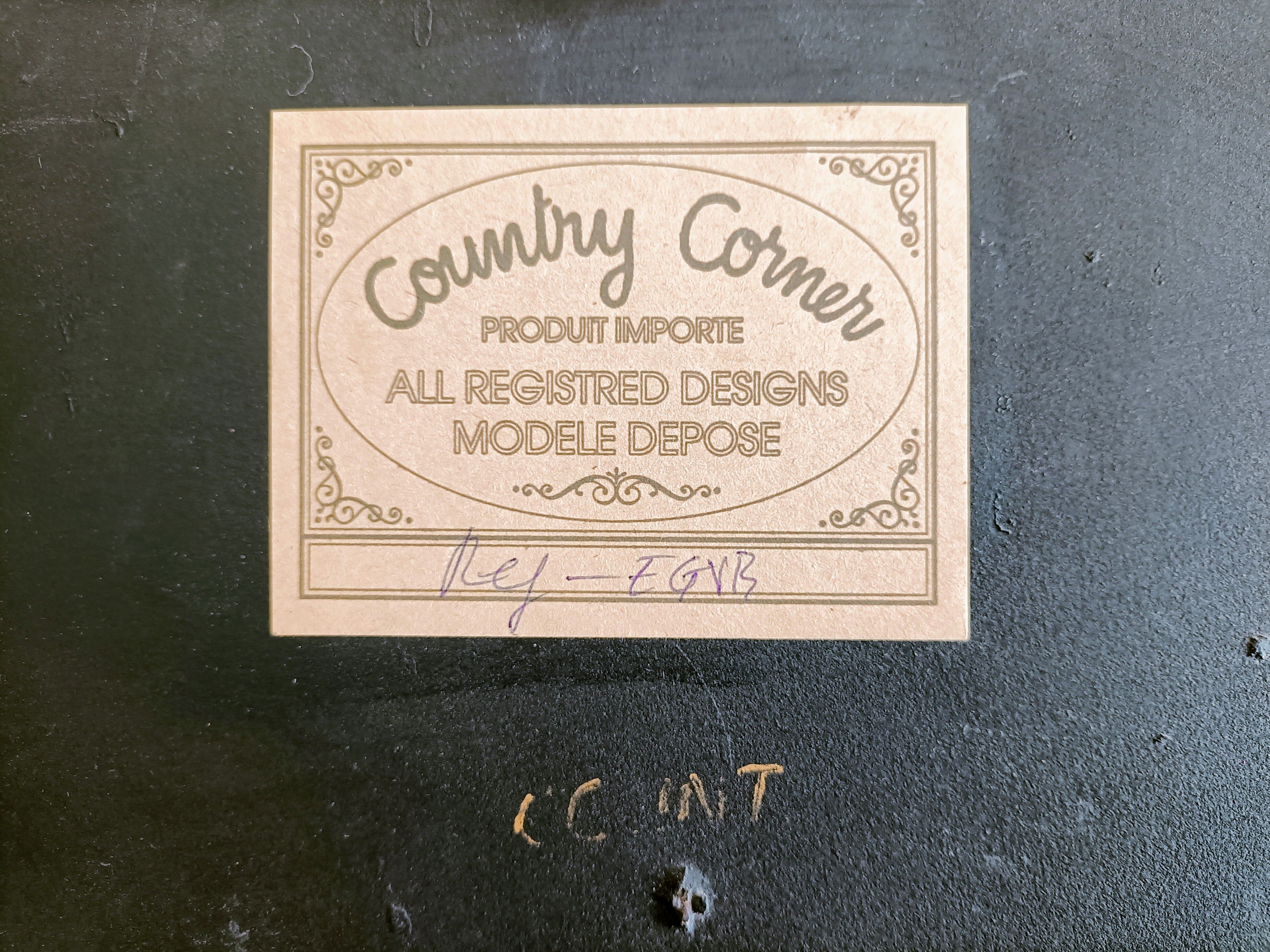 Wooden painting old car country corner 60s