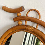 Vintage rattan mirror bike
