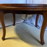 Mobilier d'Art Populaire Table Basse Circulaire Bois Massif Sculpté Années 30/40