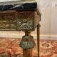 Louis XVI style coffee table in gilded brass and marble