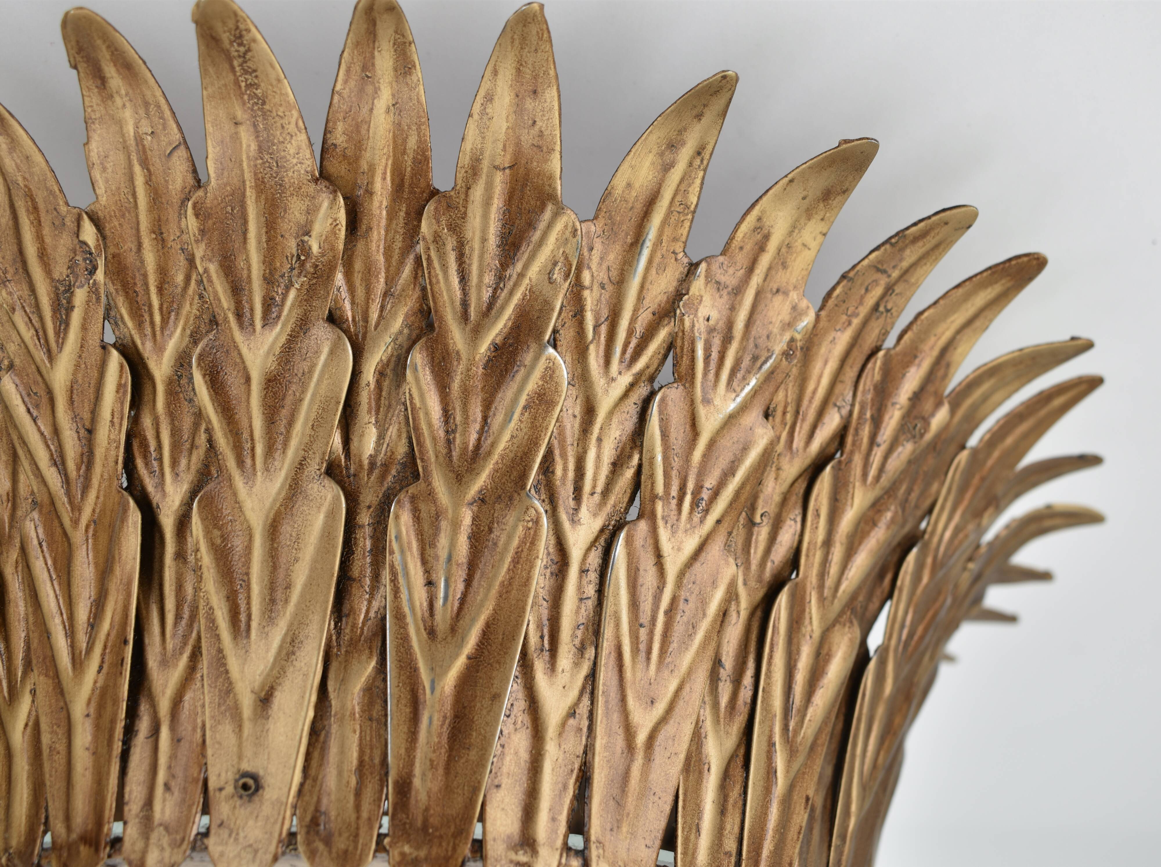 Mid-century Spanish flush mount sunburst