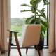 Fauteuil vintage bouclé blanc model 366 by Chierowski